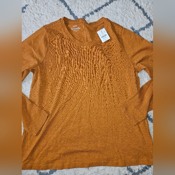 J. Crew girlfriend long sleeve tee large new with tags - Picture 1 of 5